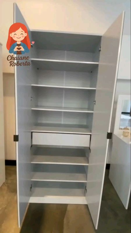 Sapateira Rubi 2 Portas com Espelho 1 Gaveta para 15 pares de Sapato🧡🛍
