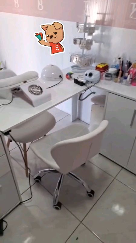 #Escrivaninha Mesa #Escritório em L 2 Gavetas 3 Portas #HomeOffice Nt 2005 Branco