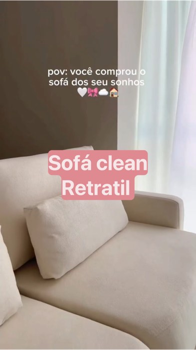 Sofá clean retrátil • #sofa #sofaretratil #sofaclean #achadosdasuu