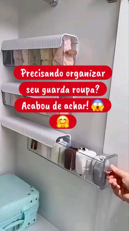 Adicione no carrinho👆🏼 Organizador Gaveta Multiuso 6 Divisórias Meias Joias, multiuso.#multifucional  #pratico #organizador #gavetas #divisorias