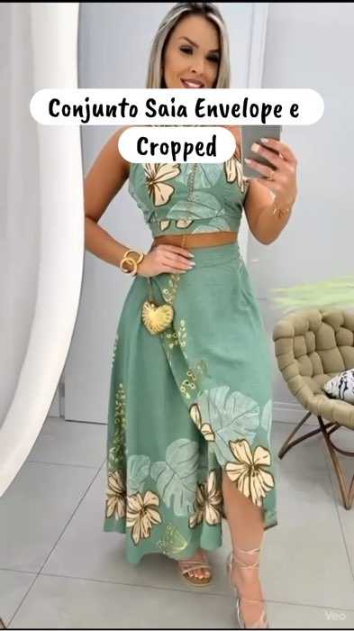 ADICIONE NO CARRINHO!! Conjunto Saia e Cropped Estampa exclusiva#saiaecropped  #saiaenvelope #conjuntosaiaecropped #conjuntosaiaenvelope