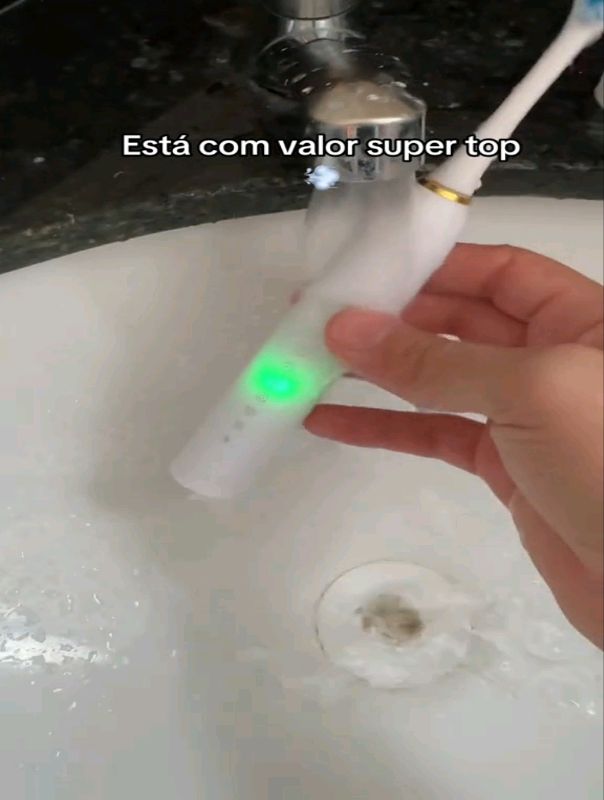 Escova elétrica ultrassônica IPX7 com cabeça substituível: limpeza profunda, inteligente e à prova d’água#EscovaElétrica #Ultra#higiene #saude