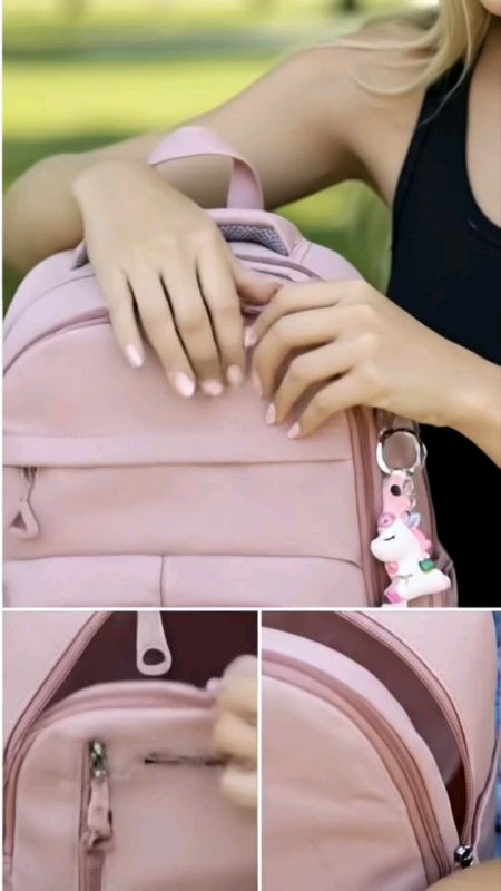 Mochila feminina casual e versátil leve e à prova d'água com grande capacidade Coreana com desconto exclusivo  #mochila #feminina #escolar #fy #viral