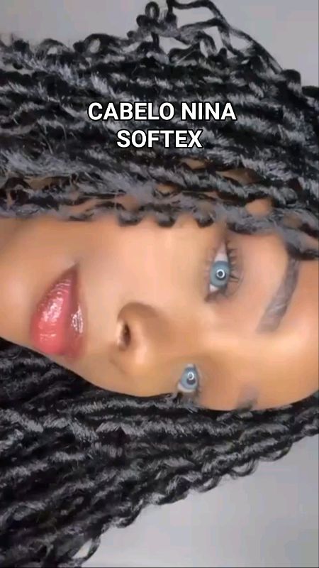 Kit 4 Pacotes Cabelo Nina Softex Orignal Crochet Braids Fibra Sintética + Agulha Crochet #ninasoftex #extensaodecabelo #crochetbraids #entrelace