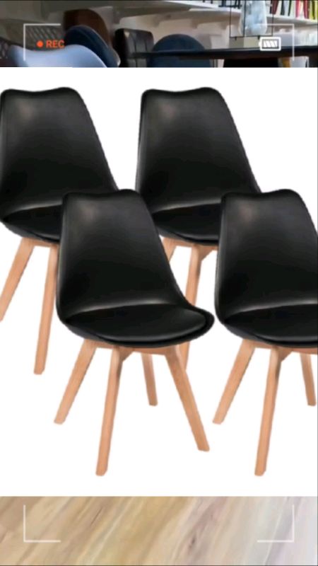 Cadeiras Jantar Leda Eames Kit 4 Charles Luisa Saarinen Design Wood Estofada Base Madeira(variada as cores).#cadeiras #Jogodecadeira .