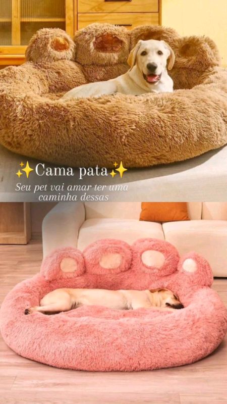 Cama Pata p/ Pet #CamaParaPet #CamaPetConforto #CamaPetFofa #CamaPetLuxo #CamaPetEstilosa #CamaPetLavável #CamaPetMacia #PetConforto #AchadinhosPet