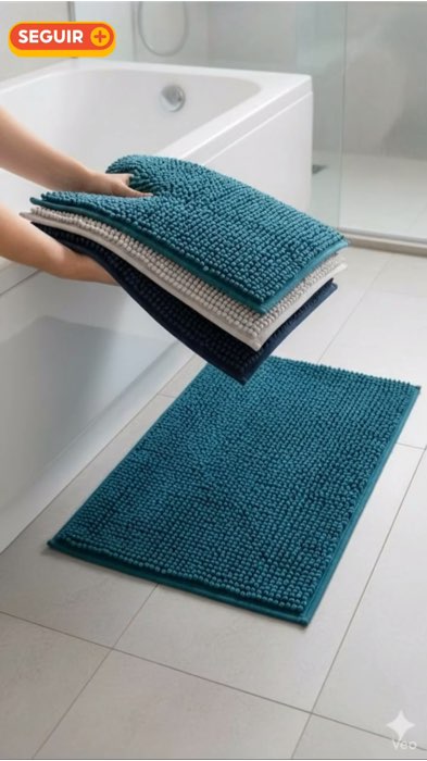 Tapete de bolinha antiaderente para banheiro -