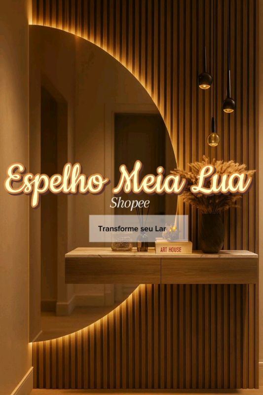 Espelho Meia Lua #espelho #espelhogrande #espelhomeialua#espelhoorgânico  #espelho sala #acheinashopee #viral #fy