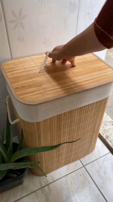 gostou? compre pelo link acima #bambu #organizacao #decoracao #cestodebambu #cestoderoupas