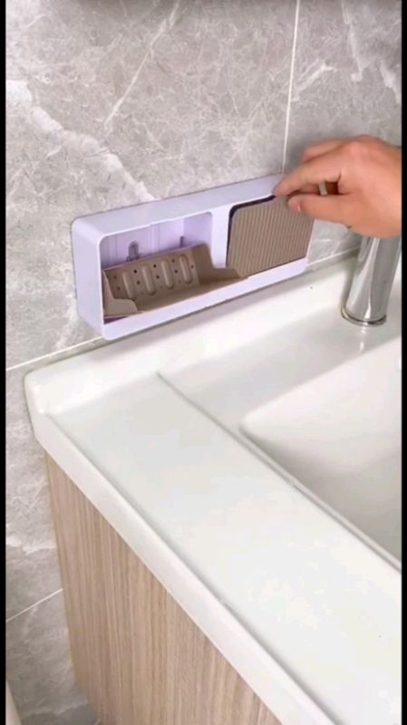 Saboneteira Dupla Moderna com Adesivo de Parede #Decoracao #Banheiro #AchadosShopee