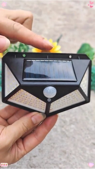 ￼2 Luminária Solar 100 Led Com Sensor Prova D'Água Refletor Solar Parede Luz Led Solar Luminaria para Jardim Solar. #luminária #solar #jardim
