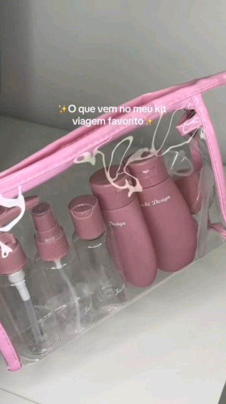 Kit11 frascos viagem #Viagem #KitViagem #Achadinhos #AchadinhosShopee #Organização #MalaDeViagem #VidaDeViajante #TruquesDeViagem