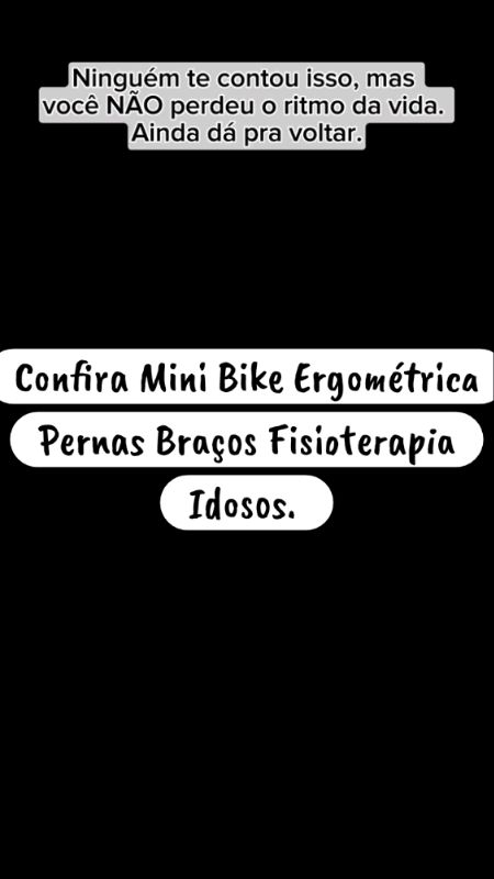 Confira Mini Bike Ergométrica Pernas Braços Fisioterapia Idosos. #miihshop #Promo #viral #oferta #mini #bike