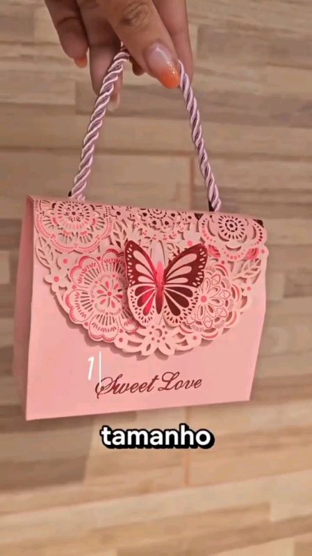 #caixabolsa borboleta para doces #aniversario #festa #achadinhos#shopee