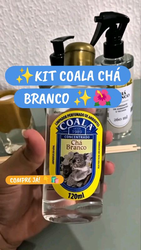 KIT AROMÁTICO COALA HOME CHÁ BRANCO!#aromatizador #CasaPerfumada #casacheirosa #coalachabranco #coalachabranco