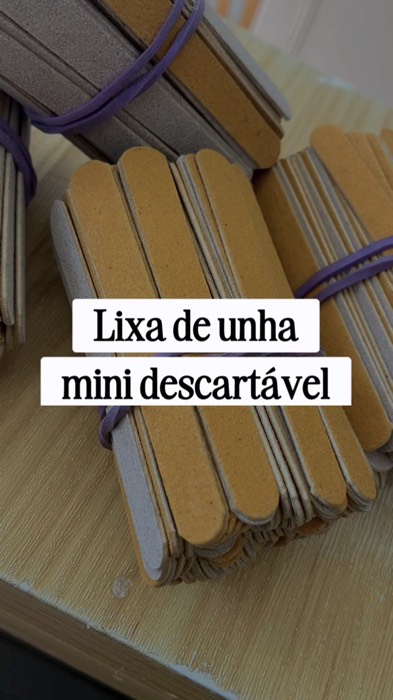 Lixa de unha mini 8cm parda descartável #lixadeunha #minilixa #manicure #salao