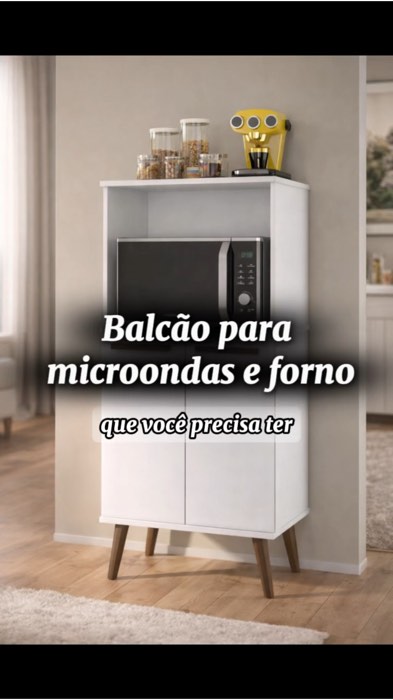 Balcão Multiuso Para forno e Microondas #balcão #balcãomultiuso #balcãomicroondas #cozinha #casa #shopeevideos #acheinashopee