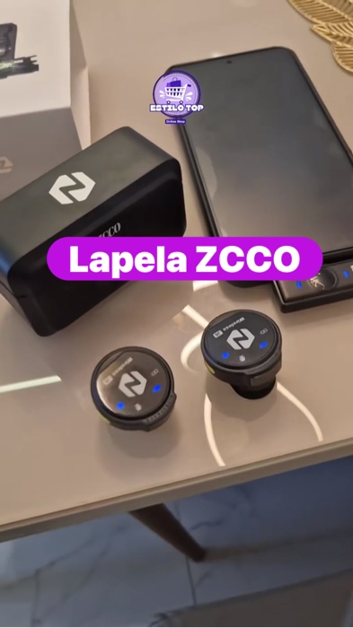 🏆ZCCO J6-F Microfone Lapela Sem Fio Profissional Magnético Cancelamento Ruído Captação 360° Compatível iPhone iOS