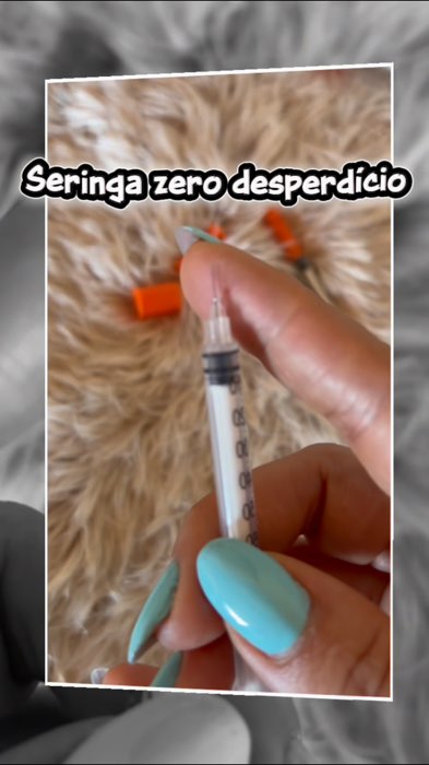 Seringa insulina botox agulha fixa fina zero desperdício #seringa #saude #suprimento