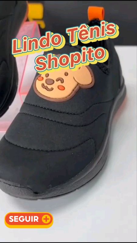 Tênis Infantil Calce Facil Shopito Preto com Laranja Kidstep Compre na Shopee agora! #tenis#teniscalcefacil#shopito#kidstep#infantil#conforto#promocao