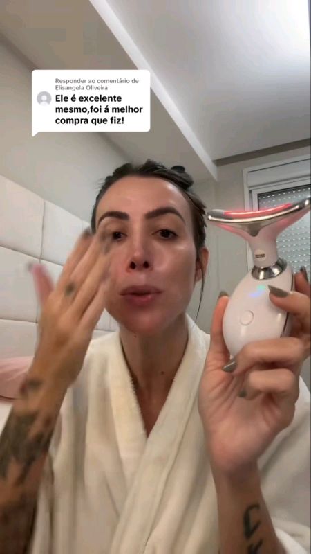 Massageador Golfinho para Tratamentos Rejuvenescedor Anti-idade com LED F... #massageador #led #antiidade #tratamento #beleza #cuidados