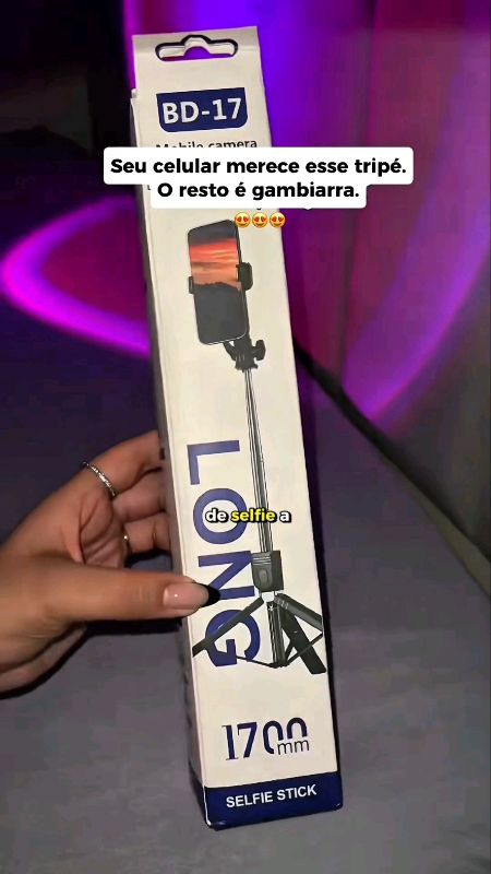 tripé pra celular 1.70M com controle bluetooth perfeito pra quem precisa fazer gravações #tripe #gravaçao #tripecelular