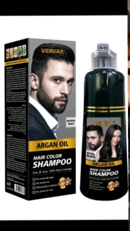 Shampoo Profissional Tonalizante com Tintura Preto ou Castanho  Natural 400ml – Sem Amônia – Veinira #shampoo #tonalizante #tintura