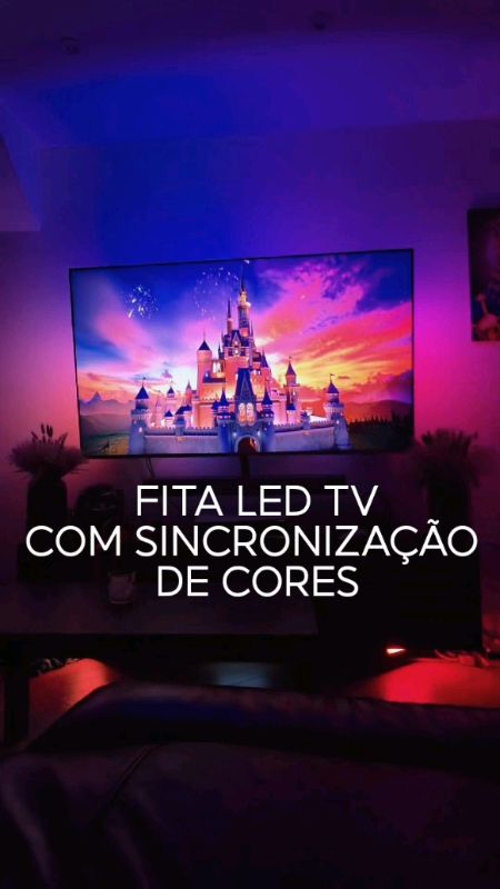Fita led com sincronização de cores #FitaLED #led #tv #fitaledtv