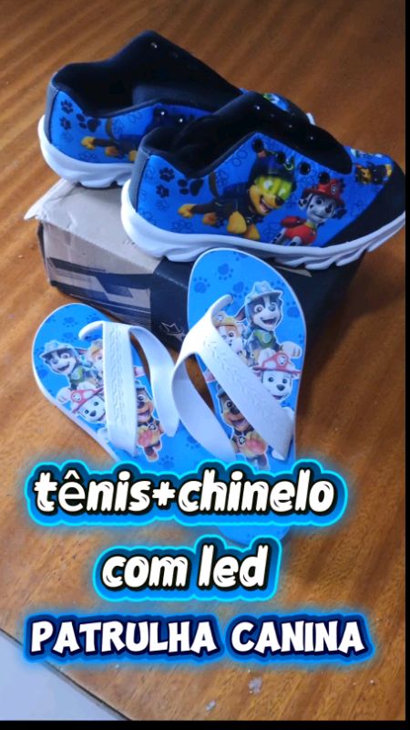 tênis infantil com led patrulha canina#parrulhacanina#tênisinfantil#tênismenino#tênisescolar#shopee