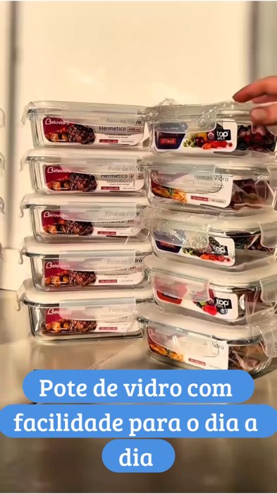 Pote hermético de vidro com tampa para mantimento #potehermetico #potedevidrocomtampa #pote #potesdevidro #acheinashopee #viral #fy