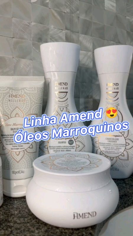 Amend Kit Milenar Óleos Marroquinos #shampoo #condicionador #mascaradetratamento #cabelos #tratamentocabelos#cabelosressecados