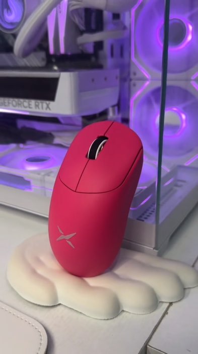 Mouse rosa para jogos #mouse #mousebarato #mousesemfio #mouserosa #delux #M400