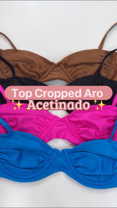 DESCONTO AQUI! #toparo #croppedaro #CroppedAcetinado #topacetinado #acheinashopee #viral #fy #foryou #topcropped #cropped #croppedmeiataca #topmeiatac