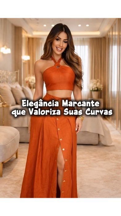 CONJUNTO FEMENINO top curto com gola cruzada)  Saia longa com botões frontais#conjunto#top#saia#longa #acheinashopee