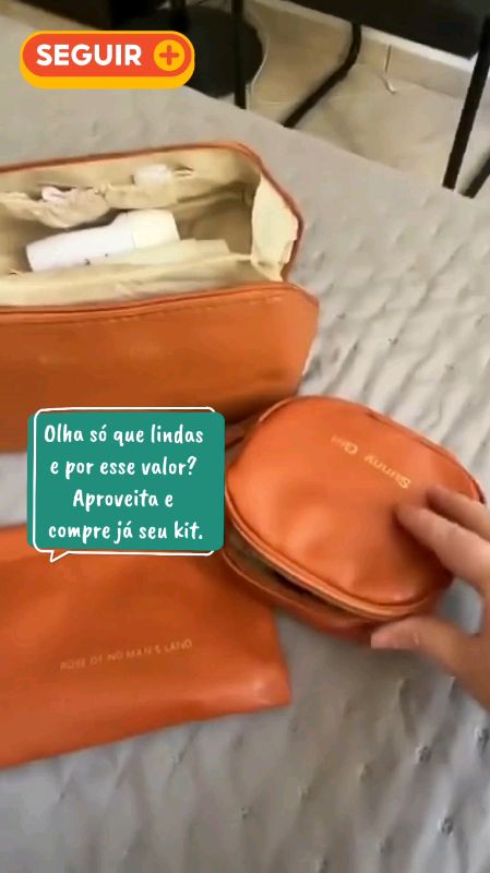 kit 3 necessaire para viagem organizadores #Necessaire #organizadoresviagem #kit3necessaire #bolsinha