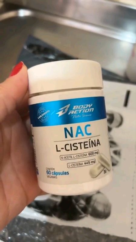 Nac Acetilcisteína 600mg L-Cisteína 445mg - O seu aliado diário para saúde e proteção - Bodyaction  #Suplemento #NAC #Saude #Bodyaction  #imunidade
