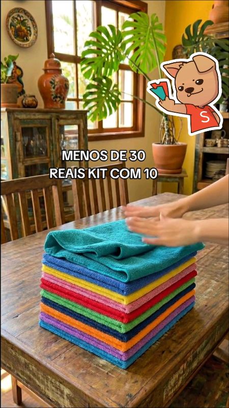adicione no carrinho  10 kit de pano de limpeza #pano #delipeza
