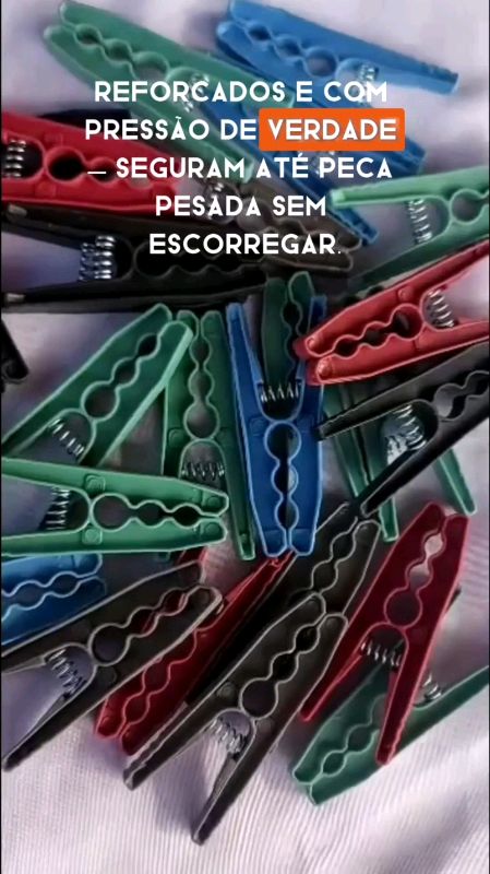 Kit Prendedores De Roupa Grande Varal Pregador Roupa Reforçado Plástico Atacado #prendedorderoupa #publi