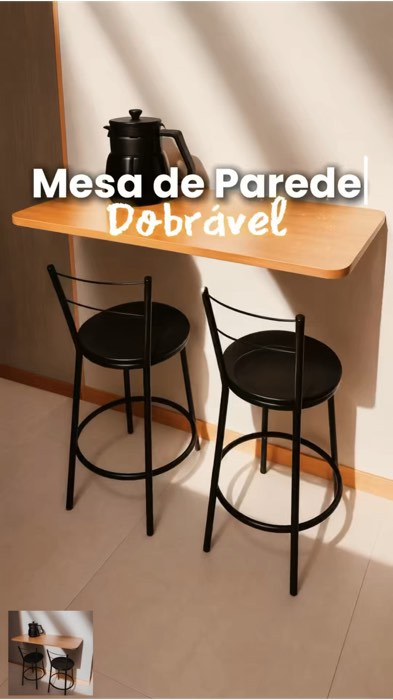 Mesa de parede dobrável #mesadeparede #mesadobravel #mesa #casa #cozinha