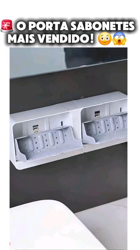 Quem inventou isso merece um prêmio! 😍 Saboneteira dupla que escorre a água e cola na parede #AchadinhosShopee #ShopeeAchados #OrganizaçãoCasa #casa