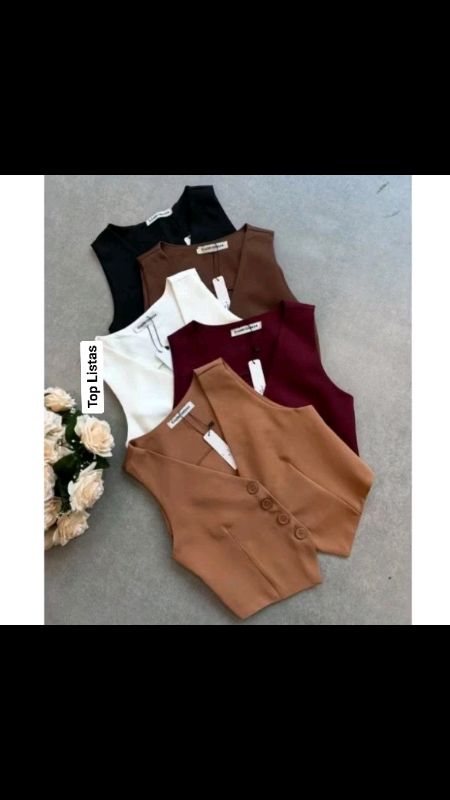 Colete Feminino Linho Rústico Social Alfaiataria Decote V Sem Bolso Moda 2025 Cores Pastéis Candy #coletelinho #coletedecotev #coletesocial #toplistas