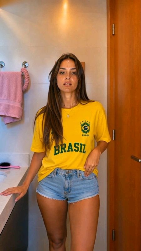 Camiseta do Brasil de algodão