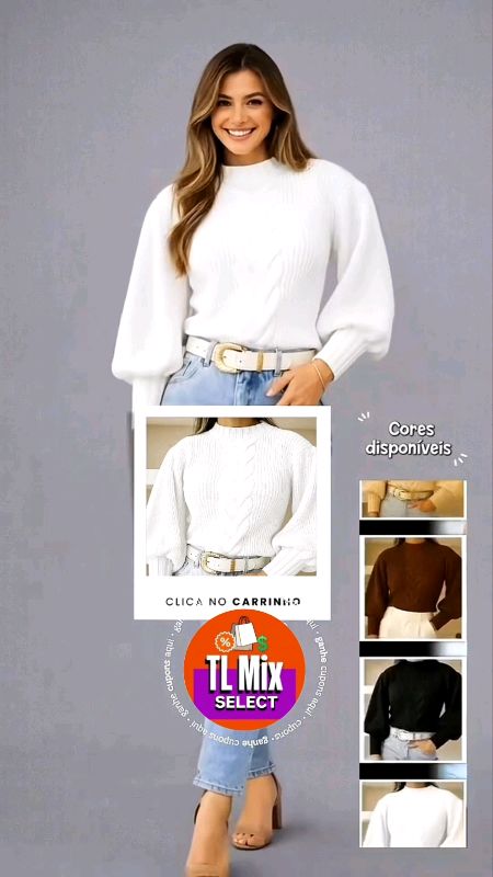 Blusa de frio feminina, blusa tricot de frio inverno #blusadefrio #blusatricot #roupadeinverno #publi