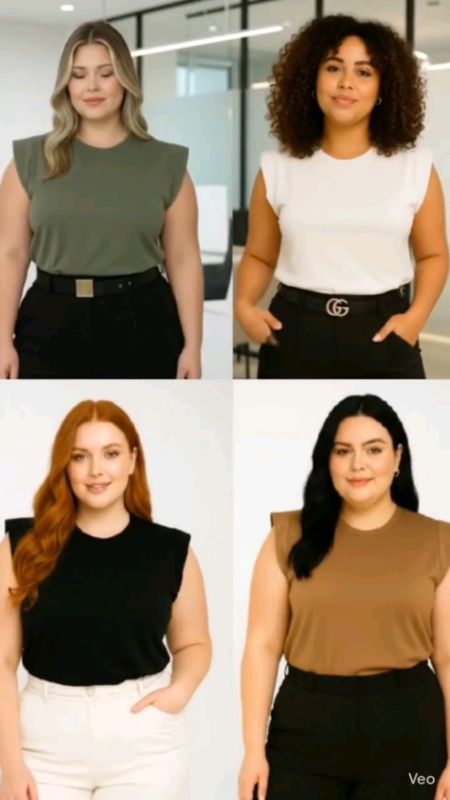 Kit 3 blusas feminina plus size muscle tee #kitblusas #kitplussize #BlusaMuscleTee #blusasplussize #modafeminina #modaplussize