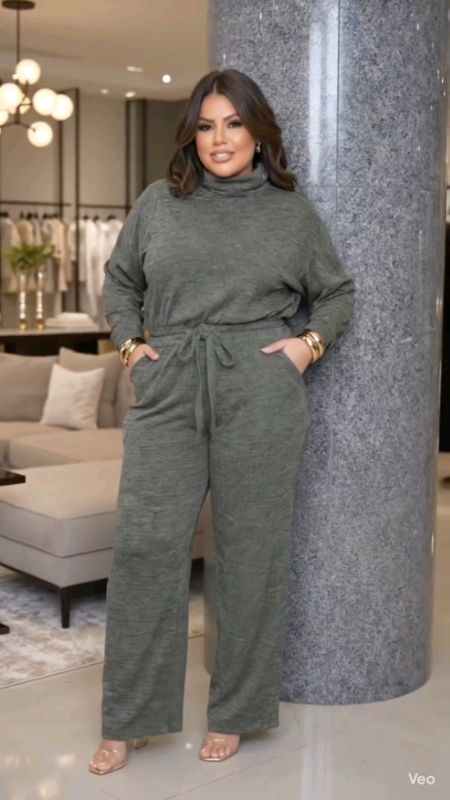 Conjunto feminino plus size manga longa calça pantalona com elástico #conjuntofeminino #conjuntoplussize #conjuntomangalonga #ConjuntoCalçaPantalona