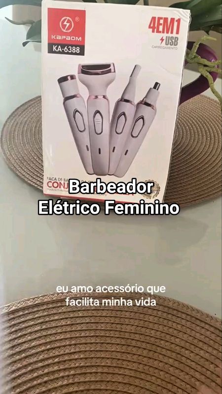 Barbeador Elétrico Feminino 4 em 1