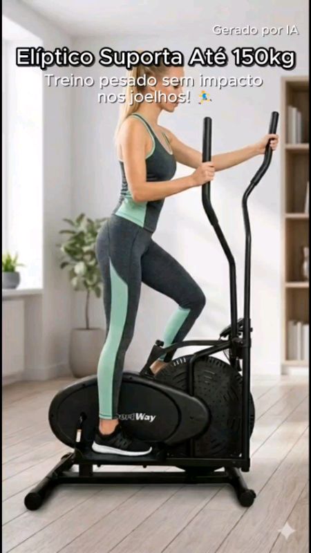 Elíptico Com Resistência a Ar Suporta Até 150kg #ia #TreinoEmCasa #Fitness #Eliptico