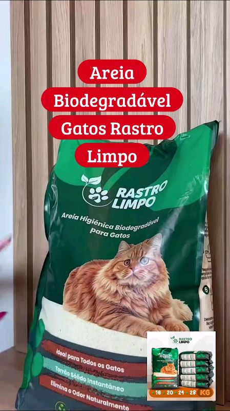 Área Biodegradável Gatos Rastro Limpo  #areiahigiênica #areiaparagato #gato  #areiaBiodegradável #graosfinos #rastrolimpo #viral
