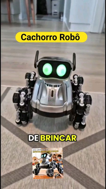 Cachorro Robô  Inteligente Com Controle Remoto  8 rodas#CachorroRobô#inteligente#Controle#Remoto#Robô