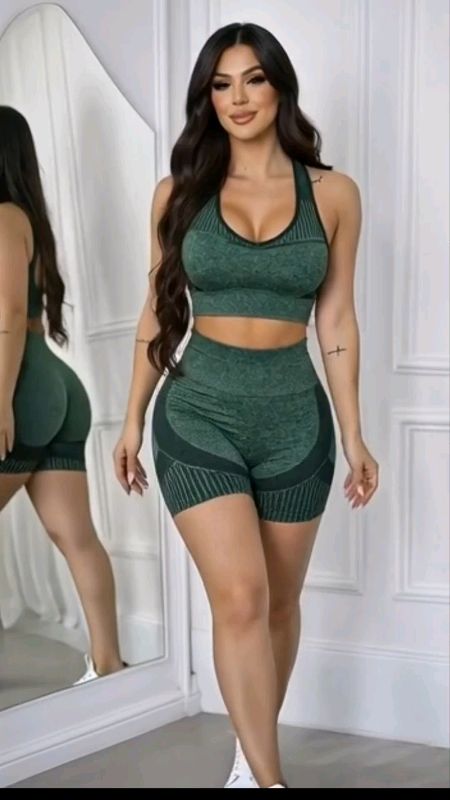 Top e Short Para Academia Fitness - Vídeo Demonstrativo com IA #shoppe #short #top #conjunto #academia #fitness #treino #corrida